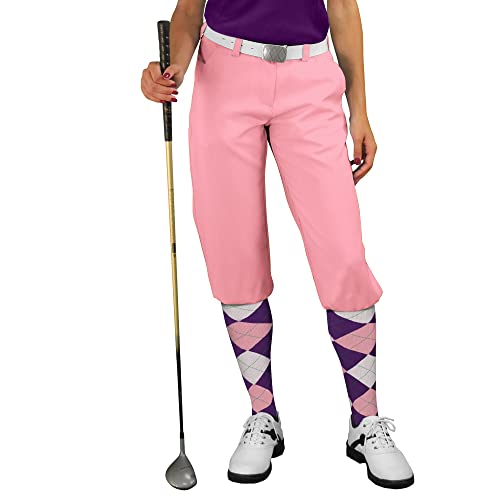 Golf Knickers Pink Womens 'Par 3' - Microfiber - Size 6