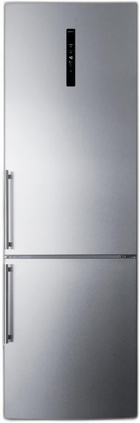 Summit Appliance FFBF249SS2 24" Wide Bottom Freezer Refrigerator 10 Cu.ft. of Storage Capacity, Stainless Steel Doors, No-frost Operation, Bottom Freezer, Eco Function