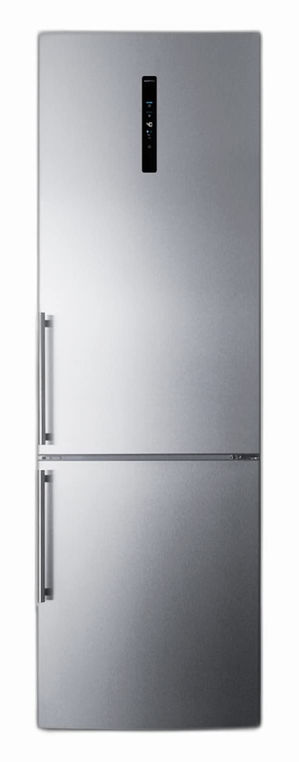 Summit Appliance Ffbf249ss2 24" Wide Bottom Freezer Refrigerator 10 Cu.Ft. Of Storage Capacity, Stainless Steel Doors, No-Frost Operation, Bottom Freezer, Eco Function on Fridge.com - View 2