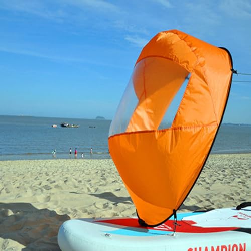 Peosaard Kayak Wind Sail Foldable Kayak Wind Paddle Portable Kayak Downwind Sail with Clear Window for Inflatable Boat Kayak Accessory, Paddle Board Wind Sail