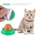 Veemoon 3pcs Cat Catnip Balls Toy, Wall Lickable Catnip Candy Sphere Cat Snacks Ball Edible Cat Energy Lick Sphere Kitten Treats Sphere Nutrition Solid Snacks Safe Healthy Kitten Chew Teeth Cleaning - Image 3