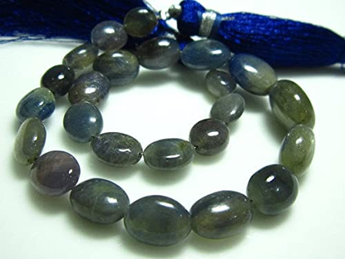 Saphir bleu naturel en pépites ovales lisses de qualité supérieure pour joaillerie fine