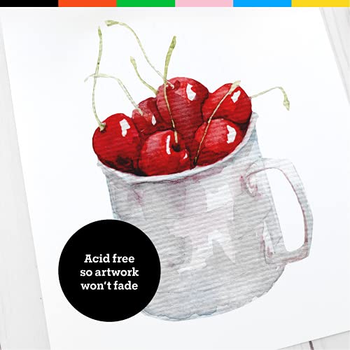 Art-N-Fly 5.5 X 8.5 In Watercolor Sketchpad Mini Book - 2 Pack X 35 Sheets Each- Spiral Bound And Microperforated - 300Gsm / 140Lb 8.5X5.5 #TOP5