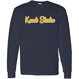AL1240 – Kent State Golden Flashes Basic Script Long Sleeve – X-Large – Navy