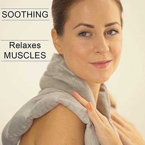 Bed Buddy Lavender Neck and Shoulder Wrap - Microwave Heating Pad for Neck and Shoulders - Moist Heat Cold Therapy for Shoulder Pain, Neck Pain and Pain Relief - Lavender and Chamomile Aromatherapy