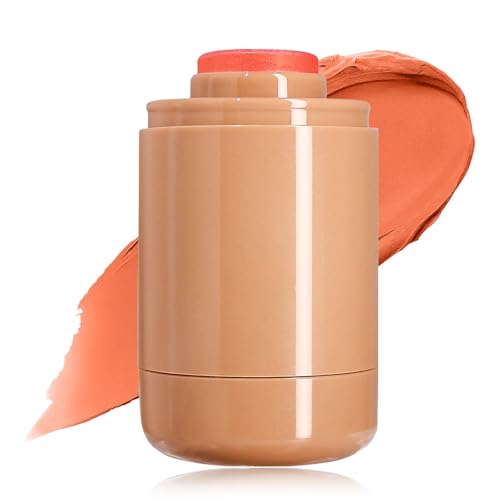 Pocket Blush Stick - Matt Glatt Intensive Farbe Creme Rouge Stick Für Wangen Und Lippen - Natürliches Und Leuchtendes Finish Long-Wearing Cream Blush Für Frauen Mädchen (03 Spicy Marg, 1 Pcs)