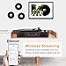 Record Player Bluetooth Turntable with Built-in Speaker, USB Recording Audio Music Vintage Portable Turntable for Vinyl Records 3 Speed, LP Phonograph Record Player, Black