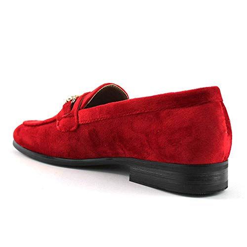 Men's Dress Shoes Loafer with Gold Buckle Slip On Formal Modern Classic2