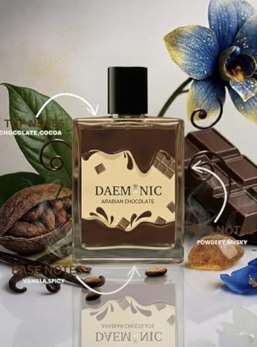 Image of Daemonic Arabian Chocolate Premium Unisex Perfume | Long Lasting Gourmand Scent for Men & Women | Cacao, Vanilla, Caramel & Praline | 50ml Eau de Parfum