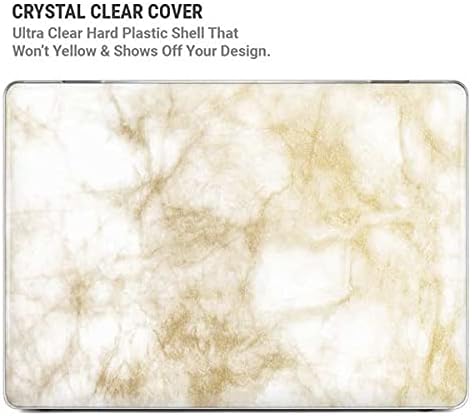 Skinit Case + Skin Compatible with MacBook Air 13in (2020) Originally Designed Gold and White Marble Design