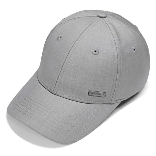 Fashion Baseball Hats for Men by King & Fifth | The Senna Baseball Cap with Low Profile & Menswear Fabric + Baseball Caps, Dove Grey Menswear, XXL