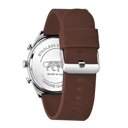 Image of styledose Men's Watch Analog Quartz with Chronograph & Silicone Strap -Casual & Formal Wrist Watch for Men