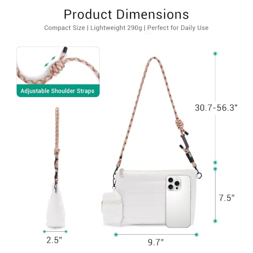 Image of ACUARIO Crossbody Bags for Women - Puffy Tote Bag Purse for Work, Travel, Shoulder Handbag with Small Wallet