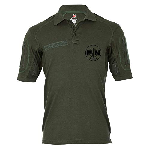Polo Tactical Alfa FN Herstal Belgique brodé Armenfusk militaire haut homme noir #19009
