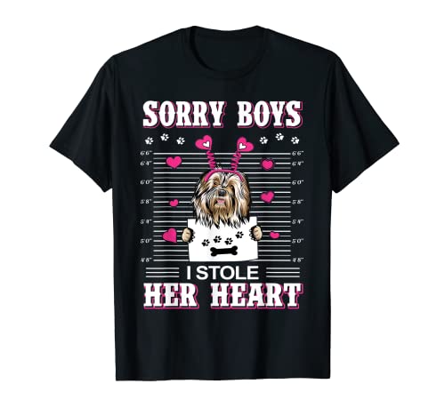 Old English Sheepdog Valentines Day I Stole Her Heart Dog Camiseta