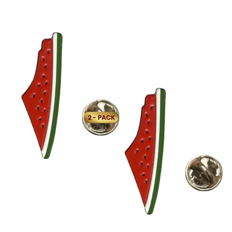 Demmi FalestiniMetal Palestine Watermelon Flag Lapel Pins – Patriotic Palestinian Badge Pins