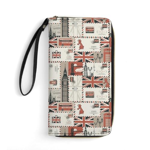 Wallet Thema Großbritannien Und London Portemonnaie Vintage Handtaschen Nette Brieftasche Für Frauen, Mädchen, Freund