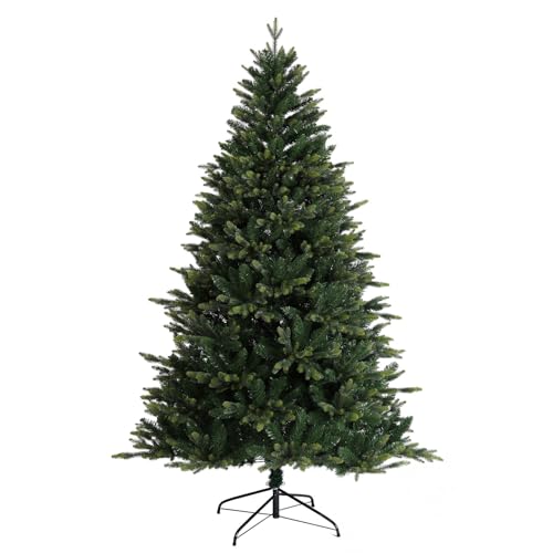 SVITA Weihnachtsbaum künstlich Naturgetreu 1075 Zweig-Spitzen Metall Ständer Tannenbaum Kunstbaum (Spritzguss-Nadeln | 210cm)