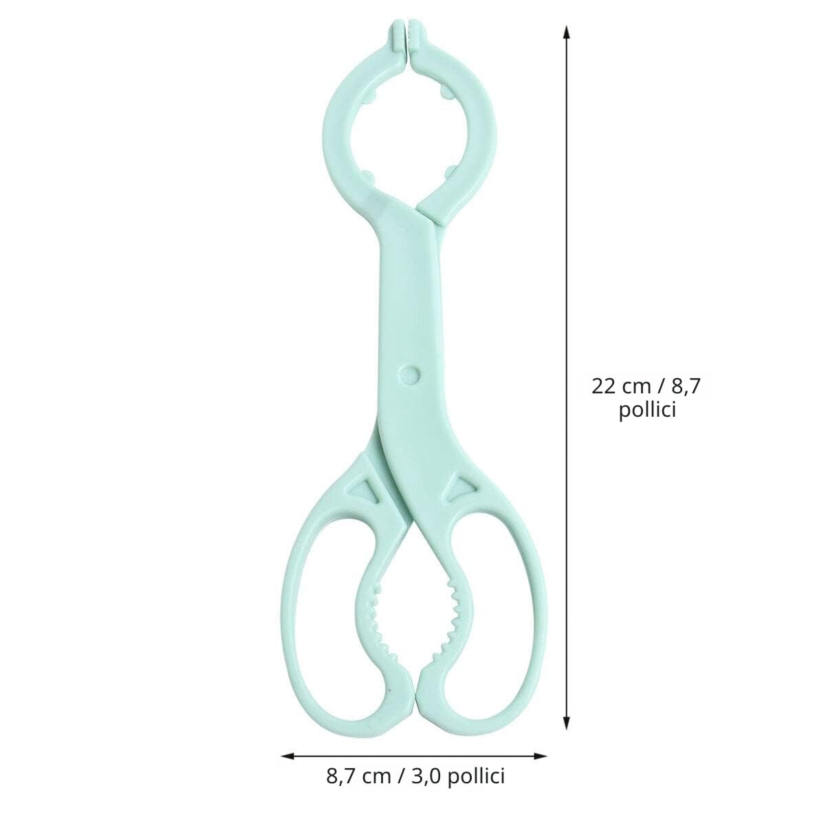 Ecceart, pinza per biberon, in silicone, antiscivolo, per allattamento, per biberon, colore: verde chiaro