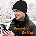 Beanie Hats for Women Men, Soft and Skin Friendly Warm Winter Caps Unisex Fashion Knit Cuffed Cap Ski Hat, Black