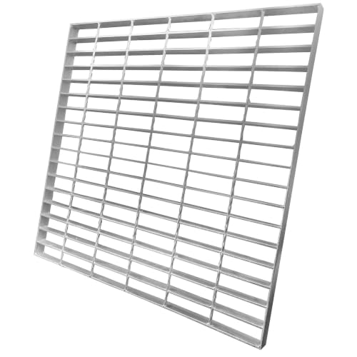 Image of Galvanized Steel Drain Grate, Driveway Channel Cover 24x24 in