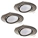 Produktbild EGLO 3er-Set Einbaustrahler Tedo, Spots Set aus Aluminiumguss in Nickel-Matt, 3 Einbauleuchten mit GU10 Fassung, LED Leuchtmittel inklusive, Spot flach, schwenkbar, Ø 8 cm