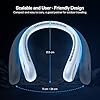 Dnenellr Ventilador de Cuello Batería 6000mAh Recargable, Ventilador Cuello Portátil USB con 4 Velocidades, Diseño Sin Aspas para Viajes, Oficina, Camping y Exterior, Hombre y Mujer (Turquesa) #4