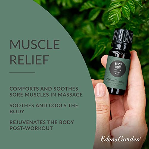Edens Garden Muscle Relief Essential Oil Synergy Blend, 100% Pure Therapeutic Grade (Undiluted Natural/Homeopathic Aromatherapy Scented Essential Oil Blends) 10 Ml #TOP1