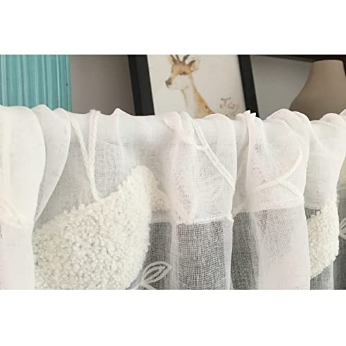 Cortinas transparentes tipo cenefa corta para ventanas de sala y comedor 3