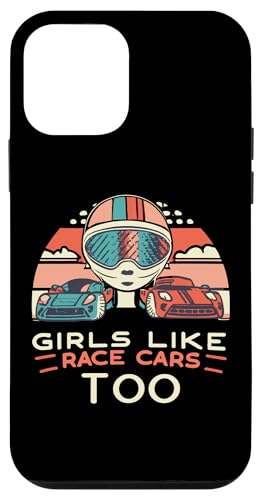 Girls Like Race Cars Too Racing  `FbJ[[^[X|[c X}zP[X iPhone 12 mini p