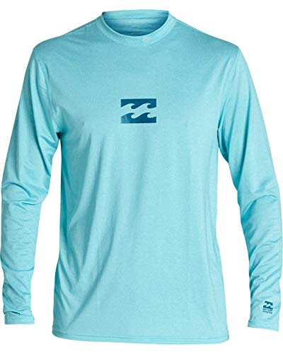 Billabong Men's All Day Wave Loose Fit Long Sleeve Surf Shirt Spearmint Heather Large