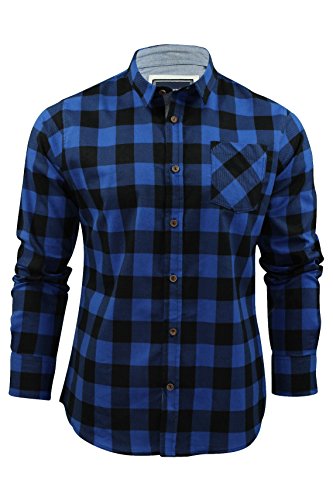 BRAVE SOUL Mens Jack Checked Long Sleeve Check Cotton Lumberjack Casual Shirt