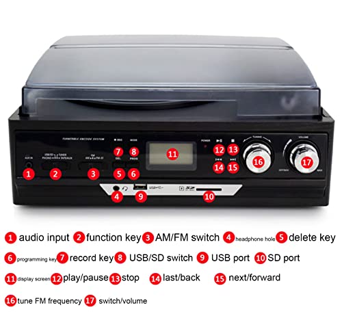 Tourne-Disque Vinyle Bluetooth 3 Vitesses avec Radio FM numérique USB Platine Vinyle Vintage pour disques vinyles avec… - Les Beatles, Paul McCartney, John Lennon, RIngo Starr, George Harrison Tourne-Disque Vinyle Bluetooth 3 Vitesses avec Radio FM numérique USB Platine Vinyle Vintage pour disques vinyles avec… – Image 3