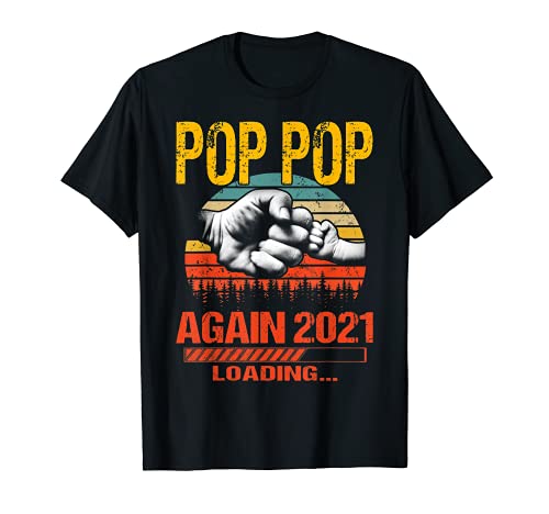 Pop Pop Again Est 2021 Caricamento Futuro Nuovo Pop Pop Bambino Maglietta