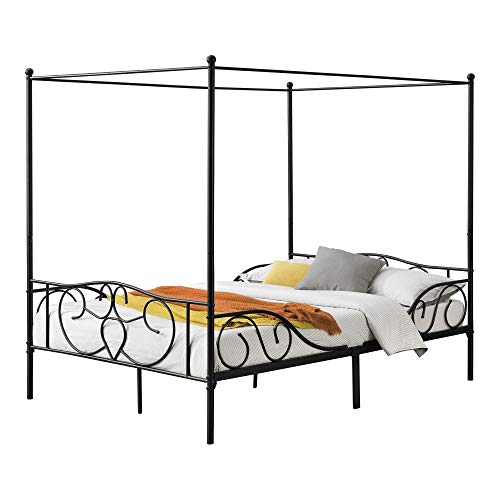 Cama con Dosel Matrimonio Marca [en.casa]