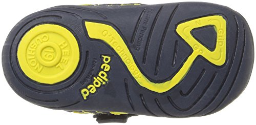 Pediped Boys' Adrian Sneaker, Navy Yellow, 19 Eu(4-4.5 E Us Toddler) #TOP3