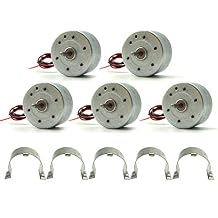 EUDAX Mini Generator Motors 3V-12V DC Motor Electric Motor for DIY Toys Wind Turbine Generator Hand Cranked Power Generator Model Metal Motor Holder