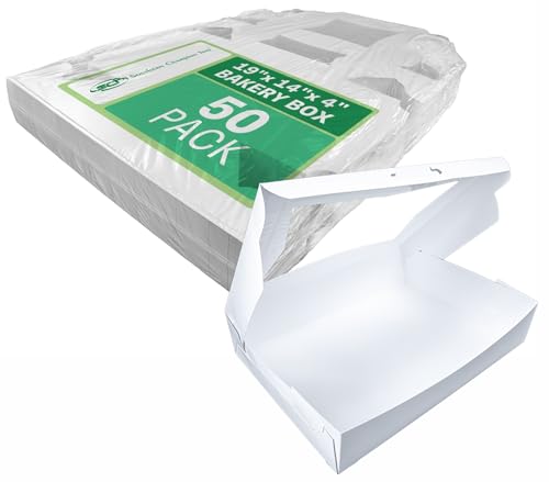 Southern Champion Tray 23133 White Paperboard Window Bakery Box, 19