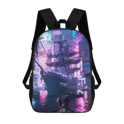 sinyumoney Neon Armada City Rucksack Schule Arbeit Business Hochschule Schule Für Männer, Frauen Und Teenager Jungen 17inch