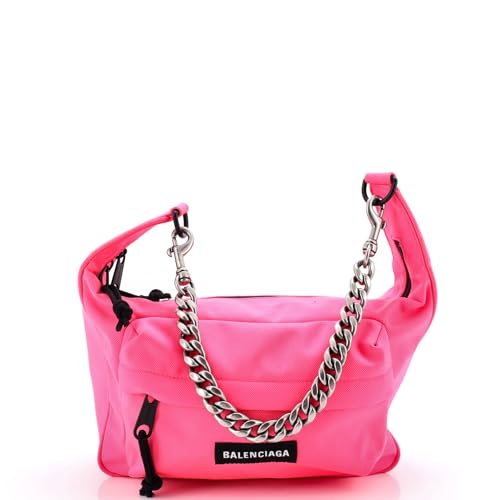 Balenciaga, Pre-Loved Raver Chain Shoulder Bag Canvas, Pink