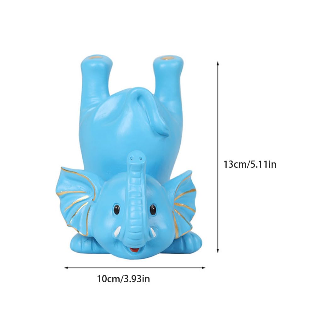 3er-Set Brillenhalter in Tierform, niedlicher Elefant, geeignet für die meisten Brillen, Kunstharz, niedlicher Elefant, Brillenständer, niedliche Tierform, Dunkelblau