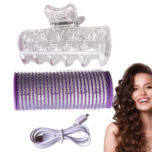 Bigodini USB - Bigodini per frangia, rulli riscaldati, adesivi, bigodini portatili | Strumenti per parrucchiere per bigodini, ottenere facilmente ricci impeccabili per capelli