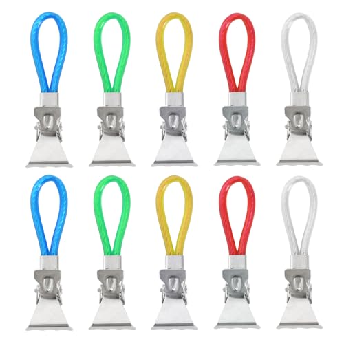 Naapesi 10 Stk Metall Handtuchaufhänger, Multifunktions Badezimmerklammer, Handtuchhalter-Clips zum Aufhängen, Handtuchhalter Clips, Geschirrtücher Haken für Küche, Bad, Urlaub (5 Farben)