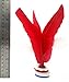 VIAHART Kikbo Kick Shuttlecock Cylinder (Jianzi, Chapteh, Da CAU, Jian Zi) - Great Change-up from Hacky Sack and Footbag (Red) - Includes One Complete Kikbo Shuttlecock and Four Replacement Feathers