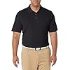 Amazon Essentials Men’s Regular-Fit Quick-Dry Golf Polo Shirt (Available in Big & Tall), Black, Large