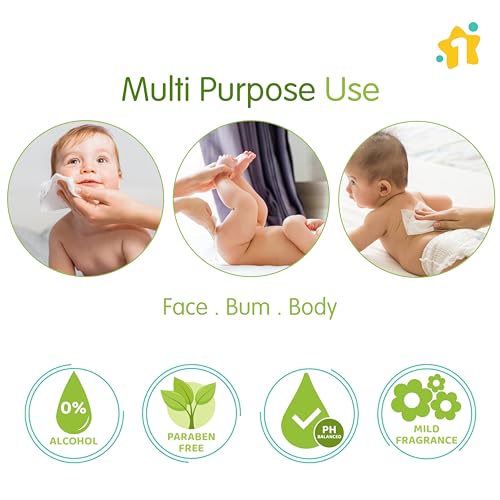 Image of 1st Step Baby Wet Wipes with Lid Enriched and Aloe-Vera and Jojoba Oil (72Pcs, Pack Of 1)