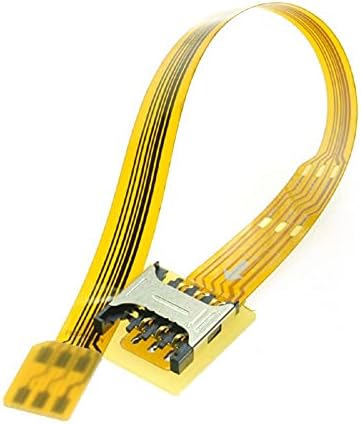 cablecc Micro SIM Card to Nano SIM Kit Male to Female Extension Soft Flat FPC Cable Extender 10cm