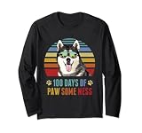 Gran diseño retro de puesta de sol de 100 días de escuela para una preescolar, clase preescolar, jardín de infantes, escuela secundaria, profesor de primaria o primer grado que sobrevivieron a sus primeros 100 días de escuela. ¡Feliz día 100 de escuela!