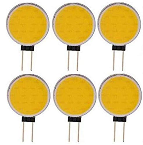 JUNENTERR (10 �p�b�N 3W G4 COB LED �d���A40W �n���Q���d�������A12 V AC/DC�A280lm�A�r�[���p 120°�A�z���C�g�A5000K�AG4 �d���A�o�C�s���d���ALED �d��