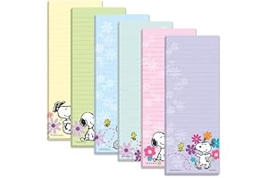 Snoopy Office Supplies Peanuts Characters Beagle and Woodstock Spring Flowers Lined Notepads...